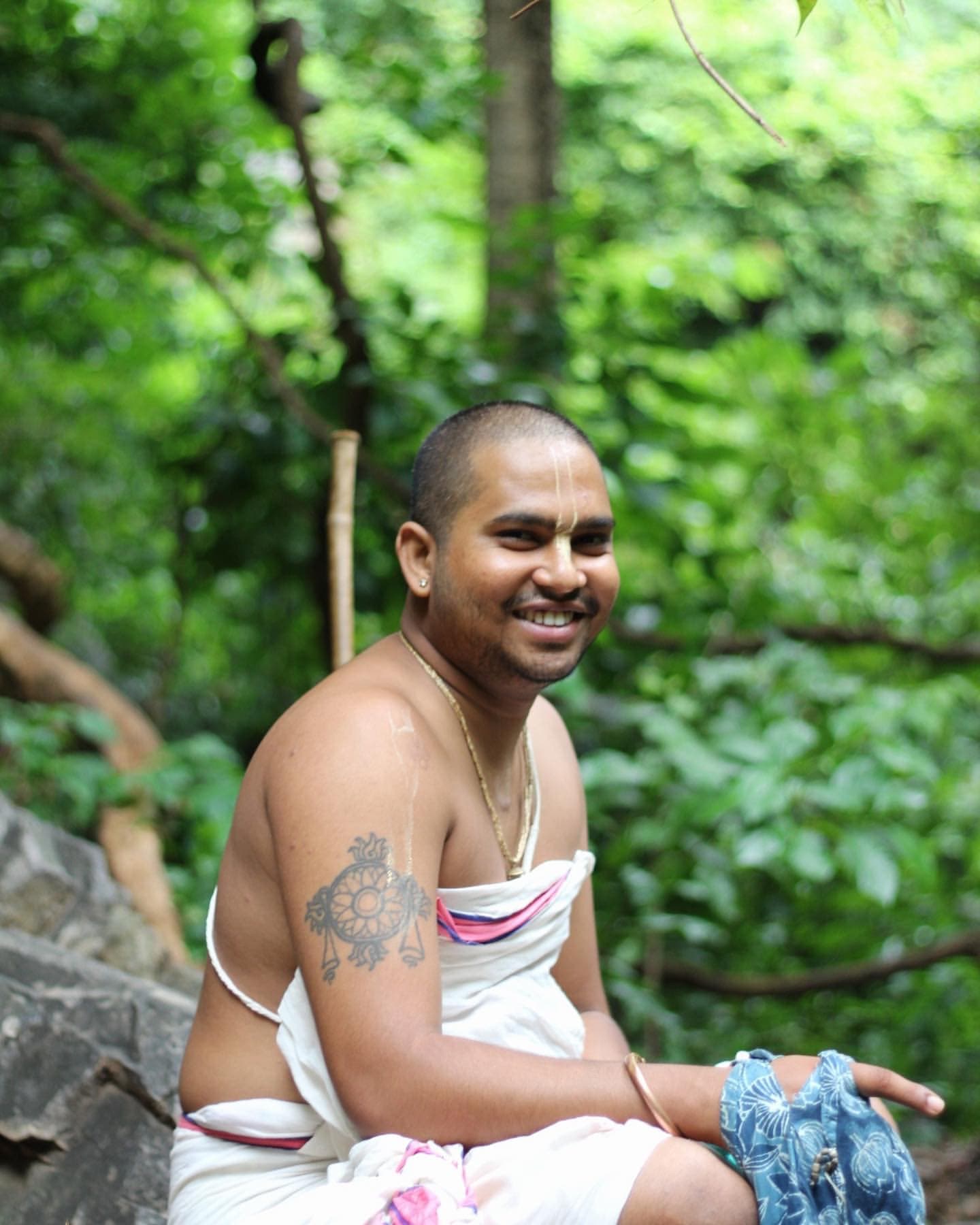 Pt. Praveen Sagar at a shrine