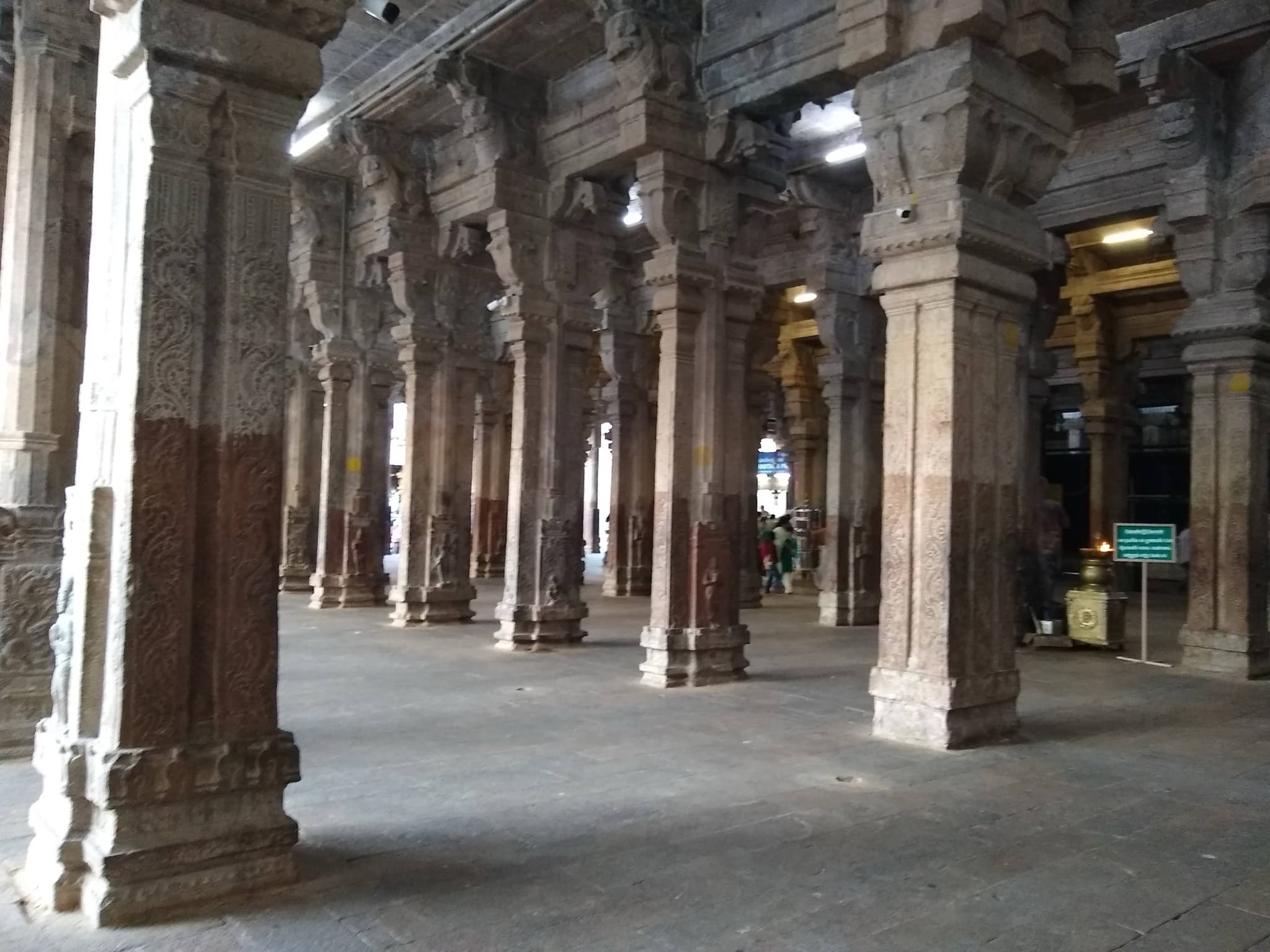 The pillared hall of Sri Ranganathaswamy Temple, Srirangam